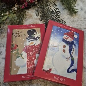 Hallmark Winter Wishes Snowman Cards 32 Cards Bundle